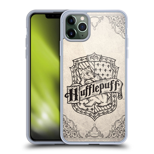 Harry Potter Sorcerer's Stone I Hufflepuff Parchment Soft Gel Case for Apple iPhone 11 Pro Max & MagSafe