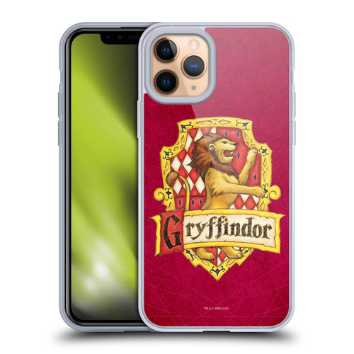 Harry Potter Sorcerer's Stone I Gryffindor Crest Soft Gel Case for Apple iPhone 11 Pro & MagSafe