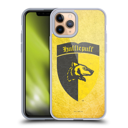 Harry Potter Sorcerer's Stone I Hufflepuff Crest Soft Gel Case for Apple iPhone 11 Pro & MagSafe