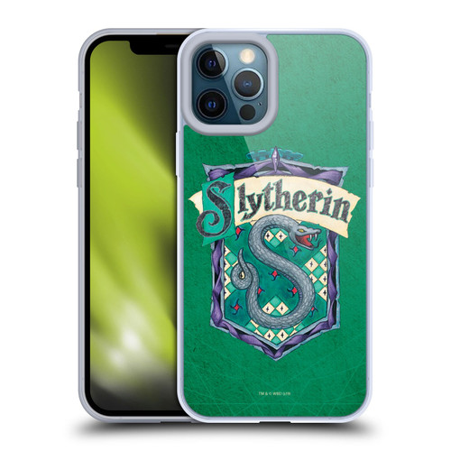 Harry Potter Sorcerer's Stone I Slytherin Crest Soft Gel Case for Apple iPhone 12 Pro Max & MagSafe