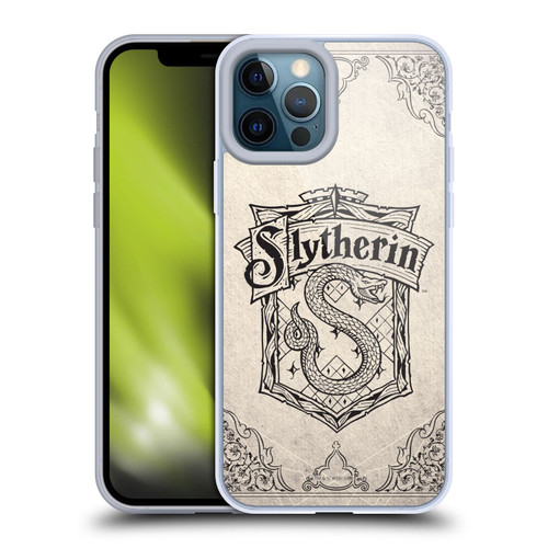 Harry Potter Sorcerer's Stone I Slytherin Parchment Soft Gel Case for Apple iPhone 12 Pro Max & MagSafe