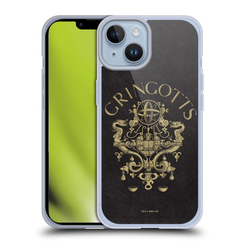 Harry Potter Sorcerer's Stone I Gringotts Crest Soft Gel Case for Apple iPhone 14