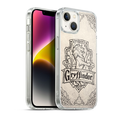 Harry Potter Sorcerer's Stone I Gryffindor Parchment Soft Gel Case for Apple iPhone 14 Plus & MagSafe