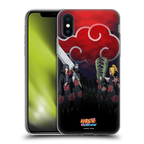 Naruto Shippuden Key Art Akatsuki Soft Gel Case for Apple iPhone X / iPhone XS & MagSafe