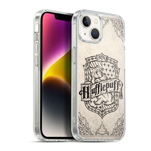 Harry Potter Sorcerer's Stone I Hufflepuff Parchment Soft Gel Case for Apple iPhone 14 Plus & MagSafe