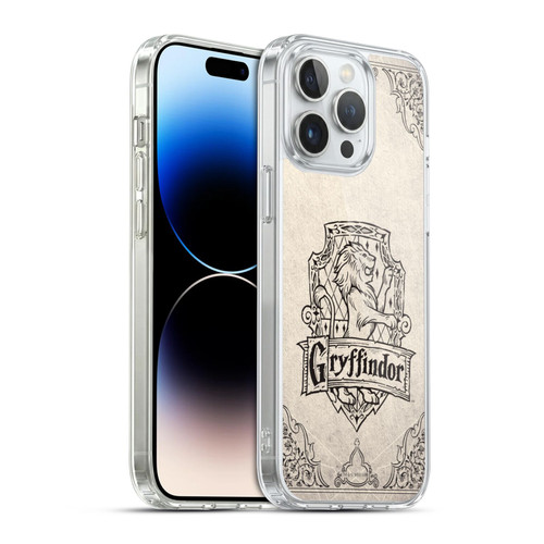 Harry Potter Sorcerer's Stone I Gryffindor Parchment Soft Gel Case for Apple iPhone 14 Pro Max & MagSafe