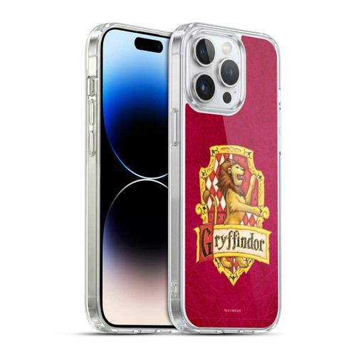 Harry Potter Sorcerer's Stone I Gryffindor Crest Soft Gel Case for Apple iPhone 14 Pro Max & MagSafe