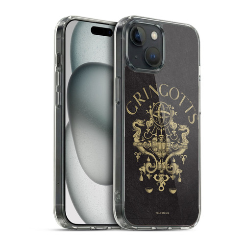 Harry Potter Sorcerer's Stone I Gringotts Crest Soft Gel Case for Apple iPhone 15 & MagSafe