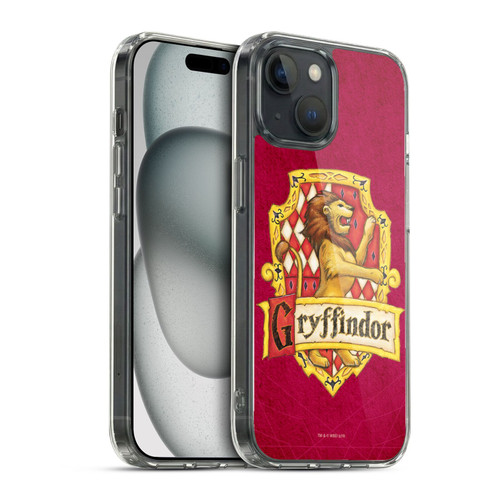 Harry Potter Sorcerer's Stone I Gryffindor Crest Soft Gel Case for Apple iPhone 15 & MagSafe