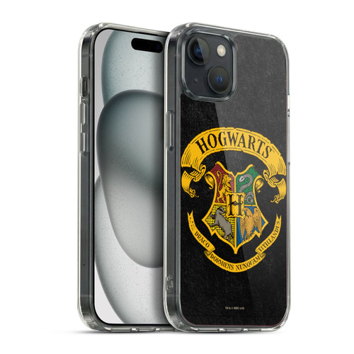 Harry Potter Sorcerer's Stone I Hogwarts Crest Soft Gel Case for Apple iPhone 15 Plus & MagSafe