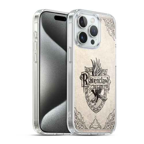 Harry Potter Sorcerer's Stone I Ravenclaw Parchment Soft Gel Case for Apple iPhone 15 Pro & MagSafe