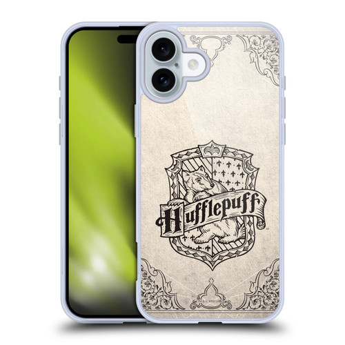 Harry Potter Sorcerer's Stone I Hufflepuff Parchment Soft Gel Case for Apple iPhone 16 Plus & MagSafe