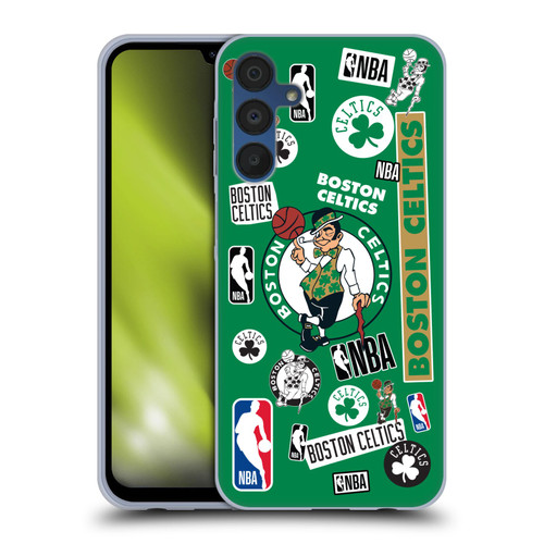 NBA Boston Celtics Sticker Collage Soft Gel Case for Samsung Galaxy A15 & MagSafe
