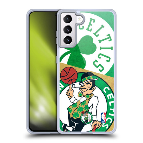 NBA Boston Celtics Half Oversized Soft Gel Case for Samsung Galaxy S21+ 5G & MagSafe