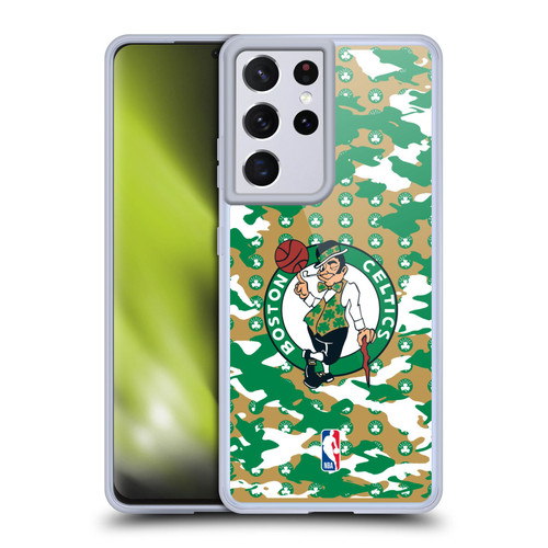 NBA Boston Celtics Camouflage Soft Gel Case for Samsung Galaxy S21 Ultra 5G & MagSafe