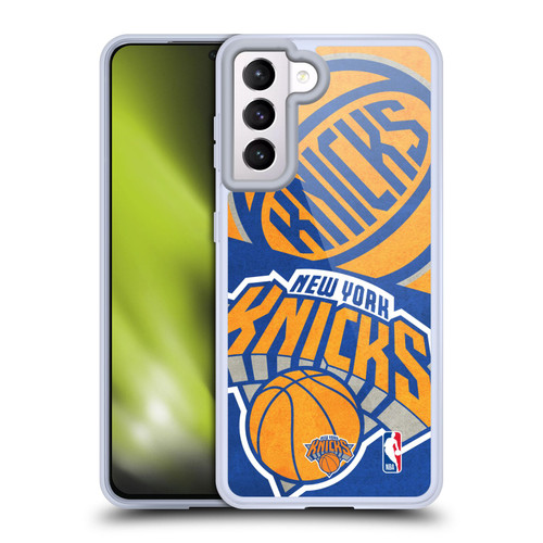 NBA New York Knicks Half Oversized Soft Gel Case for Samsung Galaxy S21 5G & MagSafe
