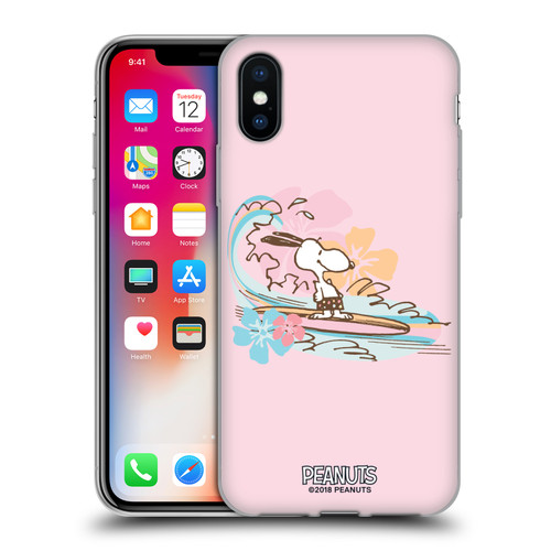 Peanuts Beach Snoopy Surf Soft Gel Case for Apple iPhone X / iPhone XS & MagSafe