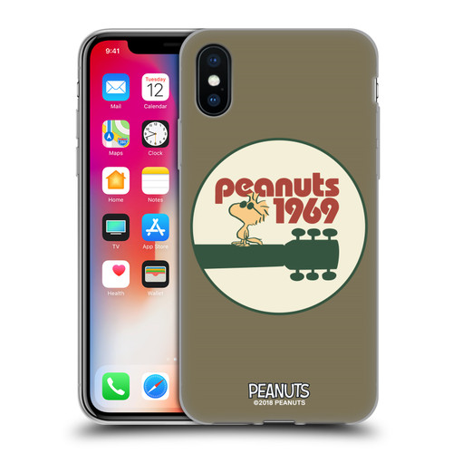 Peanuts Woodstock 50th Guitar 1969 Soft Gel Case for Apple iPhone X / iPhone XS & MagSafe