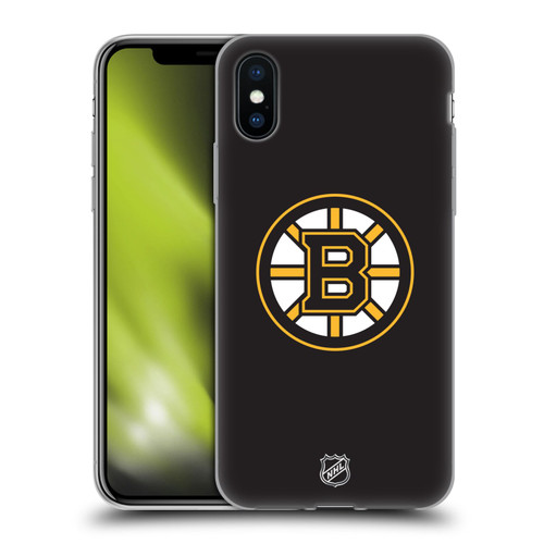 NHL Boston Bruins Plain Soft Gel Case for Apple iPhone X / iPhone XS & MagSafe