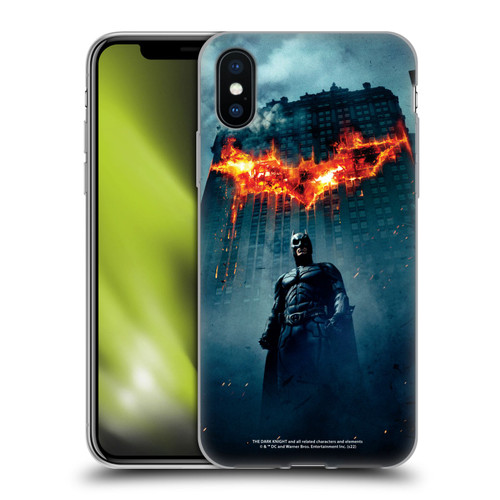 The Dark Knight Key Art Batman Poster Soft Gel Case for Apple iPhone X / iPhone XS & MagSafe