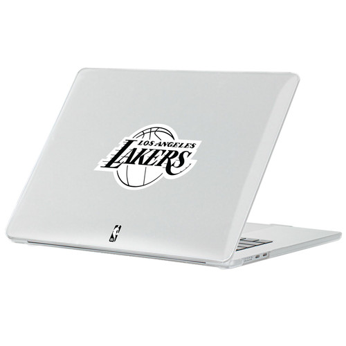 NBA Los Angeles Lakers Black and White Logo Clear Hard Crystal Armour Laptop Case for Apple MacBook Air 13.6" M2 A2681/M3 A3113/M4 A3240 2022/2024/2025