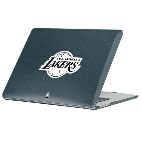 NBA Los Angeles Lakers Black and White Logo Black Glitter Hard Crystal Armour Laptop Case for Apple MacBook Air 13.6" A2681/A3113/A3240/A3449 2022/2024/2025/2026