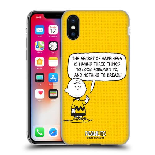 Peanuts Charlie Brown Happiness Soft Gel Case for Apple iPhone X / iPhone XS & MagSafe