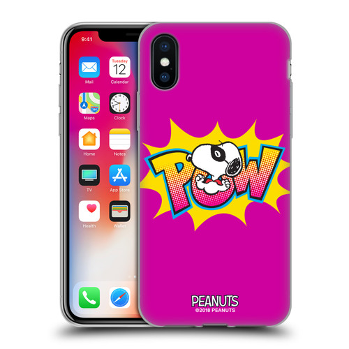 Peanuts The Many Faces Of Snoopy Superhero Soft Gel Case for Apple iPhone X / iPhone XS & MagSafe
