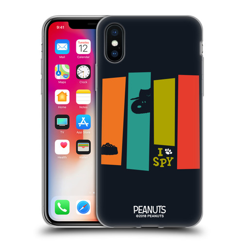 Peanuts The Many Faces Of Snoopy Secret Agent Soft Gel Case for Apple iPhone X / iPhone XS & MagSafe
