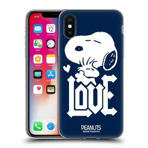 Peanuts Rock Tees Snoopy Woodstock Love Soft Gel Case for Apple iPhone X / iPhone XS & MagSafe