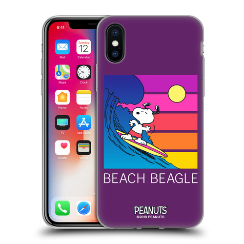 Peanuts Snoopy Aloha Disco Beach Beagle Soft Gel Case for Apple iPhone X / iPhone XS & MagSafe