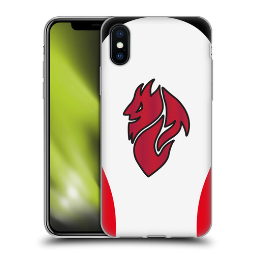 AC Milan 2025/26 Crest Kit Away Soft Gel Case for Apple iPhone X / iPhone XS & MagSafe