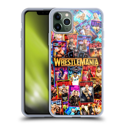 WWE Wrestlemania 41 Key Art Poster Soft Gel Case for Apple iPhone 11 Pro Max & MagSafe
