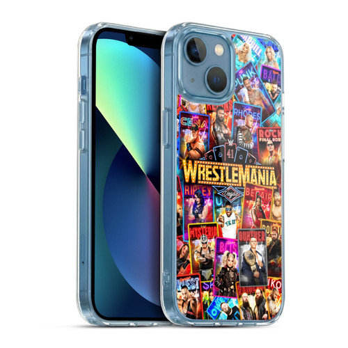 WWE Wrestlemania 41 Key Art Poster Soft Gel Case for Apple iPhone 13 Mini & MagSafe
