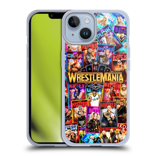 WWE Wrestlemania 41 Key Art Poster Soft Gel Case for Apple iPhone 14 & MagSafe