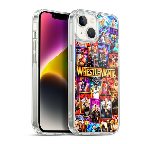 WWE Wrestlemania 41 Key Art Poster Soft Gel Case for Apple iPhone 14