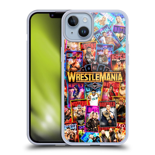 WWE Wrestlemania 41 Key Art Poster Soft Gel Case for Apple iPhone 14 Plus & MagSafe