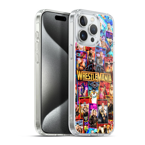 WWE Wrestlemania 41 Key Art Poster Soft Gel Case for Apple iPhone 15 Pro Max & MagSafe
