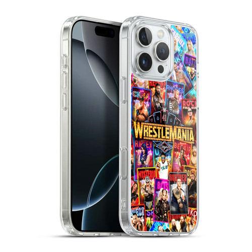 WWE Wrestlemania 41 Key Art Poster Soft Gel Case for Apple iPhone 16 Pro Max & MagSafe