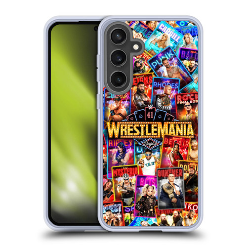 WWE Wrestlemania 41 Key Art Poster Soft Gel Case for Samsung Galaxy S24 FE & MagSafe