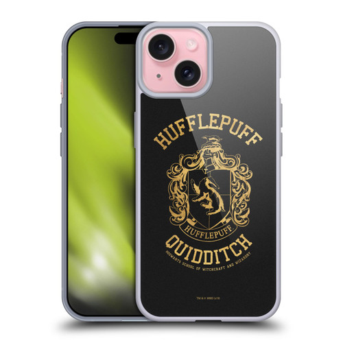 Harry Potter Deathly Hallows X Hufflepuff Quidditch Soft Gel Case for Apple iPhone 15 & MagSafe