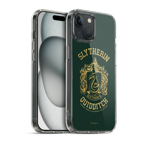 Harry Potter Deathly Hallows X Slytherin Quidditch Soft Gel Case for Apple iPhone 15 & MagSafe