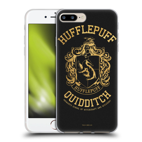 Harry Potter Deathly Hallows X Hufflepuff Quidditch Soft Gel Case for Apple iPhone 7 Plus / iPhone 8 Plus & MagSafe