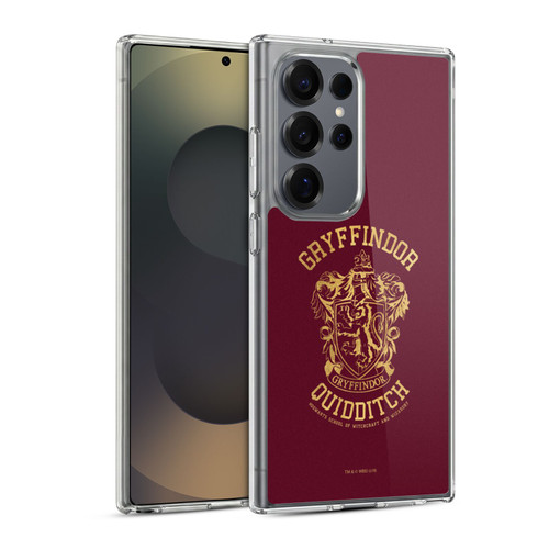 Harry Potter Deathly Hallows X Gryffindor Quidditch Soft Gel Case for Samsung Galaxy S25 Ultra & MagSafe