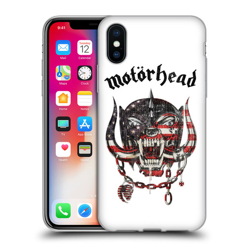 Motorhead Graphics American Skull Soft Gel Case for Apple iPhone X / iPhone XS & MagSafe