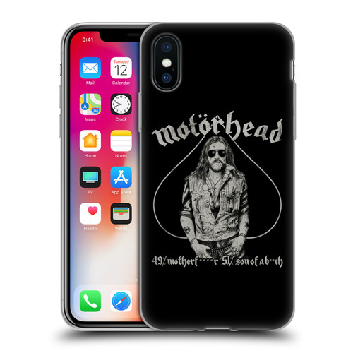 Motorhead Graphics Ace Of Spades Lemmy Soft Gel Case for Apple iPhone X / iPhone XS & MagSafe