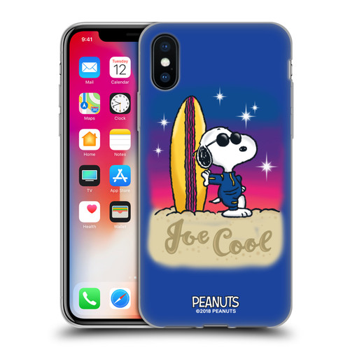 Peanuts Snoopy Boardwalk Airbrush Joe Cool Surf Soft Gel Case for Apple iPhone X / iPhone XS & MagSafe