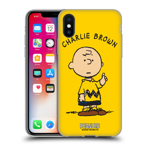 Peanuts Characters Charlie Brown Soft Gel Case for Apple iPhone X / iPhone XS & MagSafe