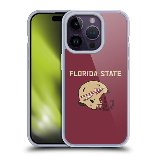 Florida State University FSU Florida State University Helmet Logotype Soft Gel Case for Apple iPhone 14 Pro & MagSafe
