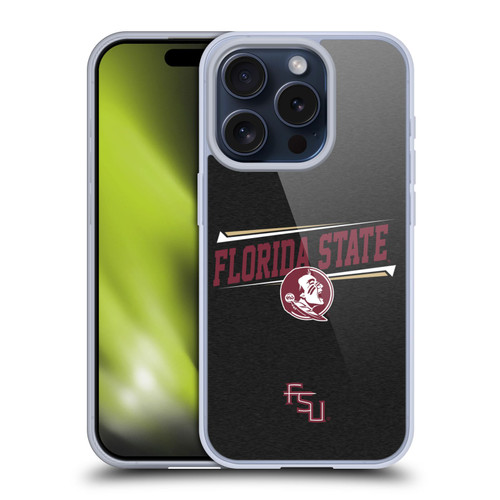 Florida State University FSU Florida State University Double Bar Soft Gel Case for Apple iPhone 15 Pro & MagSafe